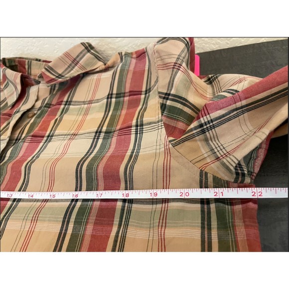 Southern Lady Button Up Long Sleeve Plaid Shirt - Sz M - Picture 5 of 7